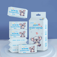 Lingettes humides jetables sans alcool OEM ODM sous marque privée, format poche simple, mignonnes et super mini