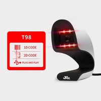 Escáner DSP 2D Manos Libres JR T98, Reconocimiento Rápido, Resistente a Caídas de 1.8m, Lector de Códigos QR para Puntos de Venta en Librerías