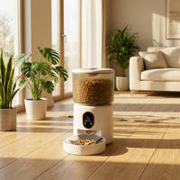Gamelle Distributrice Silencieuse Anti-Blocage en Acier Inoxydable Détachable pour Chiens de Petite et Moyenne Taille d'Intérieur - Vente en Gros de Produits pour Animaux de Compagnie