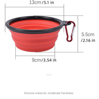 Gamelle pliable et portable pour animaux de compagnie, pour nourriture et eau, pour chats et chiens, idéale pour les voyages et les sorties.