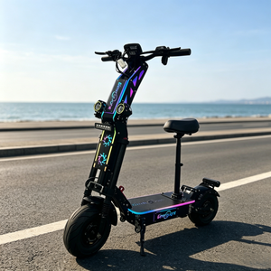 Trottinette électrique adulte pliable à double moteur 10000W, pneus larges de 13 pouces, autonomie de 43-65 miles, 72V 35Ah, démarrage NFC, en stock aux États-Unis - Product Image 1