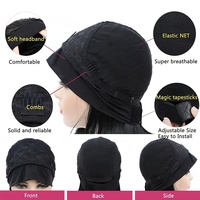 Perruques bandeau afro bouclées courtes de 12 pouces, effet Finger Wave, synthétiques, volumineuses, sans colle, résistantes à la chaleur, avec bonnet en maille semi-élastique, densité 150%