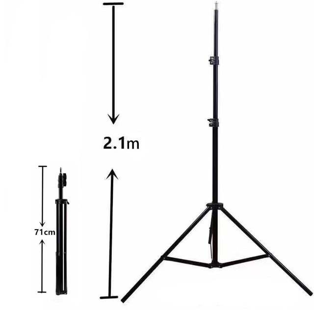 2.1M Tripod Stand Portable Floor Stand for Live Stream and Worklight