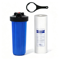 Système de pré-filtration d'eau Big Blue à 2 étages avec support métallique, prix de gros, système de boîtier de filtre à eau Big Blue à alimentation fiable