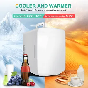 미니 냉장고 10 리터/12 수 휴대용 쿨러 따뜻한 개인 냉장고 스킨 케어, 음식, 음료, 홈