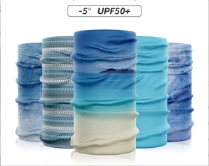 Masque facial de cyclisme extérieur avec protection UV, manches en soie glacée d'été, écharpe tubulaire 3D imprimée pour moto, bandana sans couture - Product Image 1