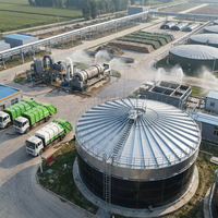 Cuve de digestion anaérobie automatique en acier au carbone 316L anticorrosion, réacteur pour traitement industriel du biogaz