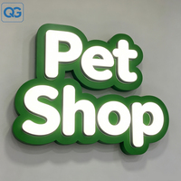 Lettres lumineuses LED personnalisées en acrylique 3D, enseigne lumineuse double face pour réception, mur d'entreprise, hôtels, salons de coiffure, animaleries