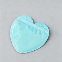 En stock – Nouvelle pochette réutilisable en PVC transparente en forme de cœur avec fermeture éclair pour bijoux, mini-sac en plastique pour emballage cadeau de colliers et boucles d'oreilles