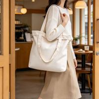 Sac fourre-tout en toile de coton avec fermeture éclair, logo personnalisé, MOQ flexible, pour femmes, pour les trajets quotidiens et le shopping, fermeture éclair supérieure sécurisée, sac à main