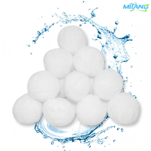 Boule filtrante en fibre blanche puissante pour la <span class=keywords><strong>filtration</strong></span> des piscines avec interception profonde <span class=keywords><strong>de</strong></span> la contamination, forte adsorption, rinçage facile - Product Image 3