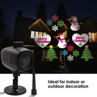 Weihnachten Halloween Holo graphic Projektor Geburtstags feier Santa Projektions lampe Fenster Film Projektor Lampen Licht