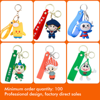 Porte-clés animal de dessin animé Kawaii avec logo personnalisé Bracelet en PVC tendance en vrac Porte-clés personnalisé Porte-clés figure 3D du zodiaque Porte-clés en PVC souple