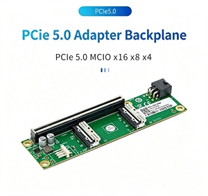 การ์ดอะแดปเตอร์ PCIe 5.0 MCIO 8I เป็น PCIe x16 สำหรับต่อขยายการ์ดจอ NVMe SSD บนเซิร์ฟเวอร์ AI ผ่านบัคคาท์การ์ด U.2 - Product Image 2