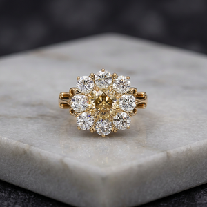 Custom 7*7mm 2ct Champagne <b>Cushion</b> Moissanite <b>Ring</b> High Quality GRA Certificate 925 Sterling Silver Rhodium Plated Prong - Product Image 1