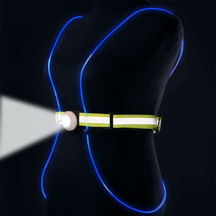 Перезаряжаемый от USB жилет VizyVest, нагрудная лампа, светоотражающий жилет из Нита, светодиодный жилет для бега