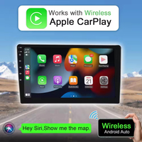 Écran portable sans fil CarPlay 10,1 pouces, lecteur multimédia GPS, amplificateur DSP pour Apple CarPlay Android Auto - Écran OLED