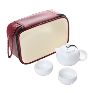 Juego de té de viaje Tetera con Infusor de cerámica y 2 tazas de té de cerámica, portátil con estuche de transporte Bienvenido personalizado - Product Image 4