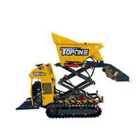 TOPONE T05A 600kg Kleiner Frontlader Diesel-Kipper Mini-Dumper Landwirtschaftliche Hydraulikpumpe Hebe- und Senkfunktion Raupentransporter Kurz