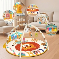 Alfombra de Juego King Lion Face Kick Piano, Acolchada, de Felpa, Escala 0-70cm, Juguetes para Bebés Recién Nacidos, Set Personalizable