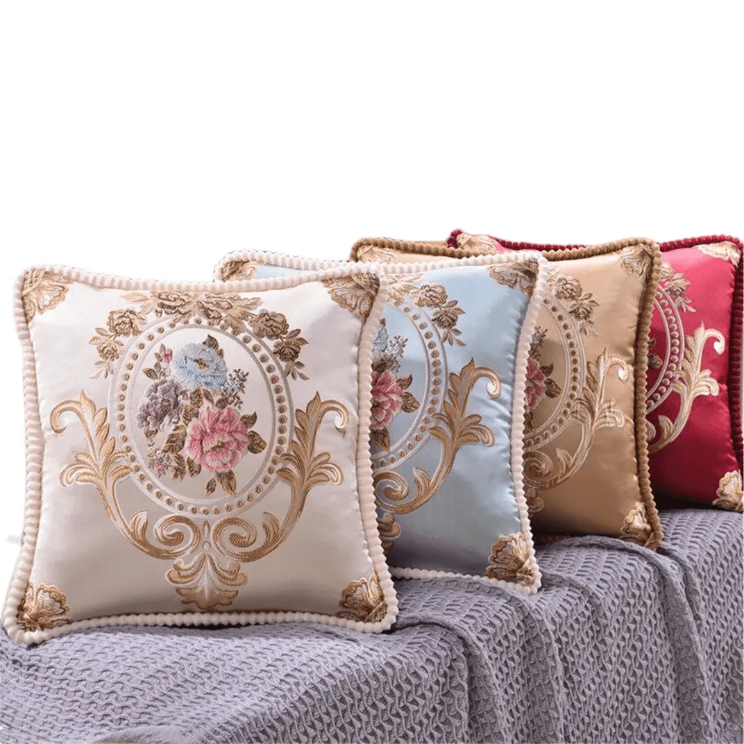 Thiết Kế Mới Châu Âu Jacquard Sang Trọng Đệm Bìa Hoa Thêu Gối Bìa Boho Gối Trường Hợp