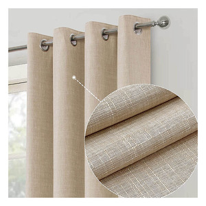 <span class=keywords><strong>Tissus</strong></span> de rideaux de fenêtre occultants en lin bon marché rideaux en lin occultants <span class=keywords><strong>tissus</strong></span> textiles vente en gros pour le salon <span class=keywords><strong>thermique</strong></span> uni - Product Image 1