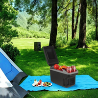 Kulkas Portabel Ac Dc 12v/24v 8L Mini Kulkas Camping Portabel untuk Mobil dan Luar Ruangan