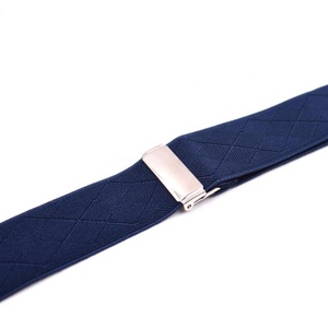 Set regalo da <span class=keywords><strong>uomo</strong></span> con <span class=keywords><strong>bretelle</strong></span> in <span class=keywords><strong>pelle</strong></span> sintetica con motivo a quadri blu personalizzato <span class=keywords><strong>di</strong></span> lusso - Product Image 5