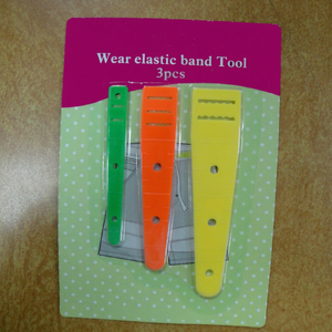 Outil à bande élastique AA0192 |   Outil de couture portable en plastique avec bande élastique, 3 pièces, vert, orange, jaune, fournitures de couture pour machine - Product Image 1