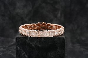 Elegant 925 Sterling Silver Cuban Link Bracelet With Lab Grown Diamond Moissanite Accents Offering Sparkling Iced Out Effect - Product Image 2