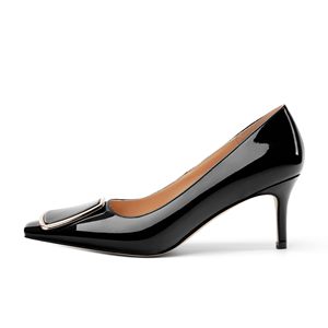 Escarpins élégants pour femmes, talons carrés, talons kitten, chaussures de <span class=keywords><strong>mariage</strong></span>, à enfiler, boucle carrée, couleur unie, talons aiguilles sexy - Product Image 2