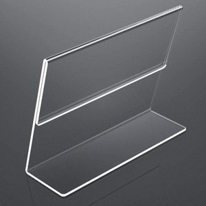8.5*11 support acrylique transparent 36 pièces moderne Transparent <span class=keywords><strong>A4</strong></span> <span class=keywords><strong>paysage</strong></span> porte-carte signe papier support bureau amovible détachable - Product Image 4