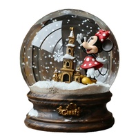 Statue de globe à neige en verre, artisanat en résine personnalisé, peint à la main, classique, élégant et réaliste, ornement aquatique pour souvenirs de maison