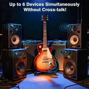Sistema Wireless per Chitarra Personalizzato 5.8GHz con Custodia di Ricarica <span class=keywords><strong>Portatile</strong></span> da 2000mAh, Trasmettitore e Ricevitore Wireless per Chitarra Elettrica - Product Image 3