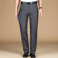 Nouveau pantalon de costume classique pour homme, coupe droite, uni, pour occasions formelles, bureau, homme