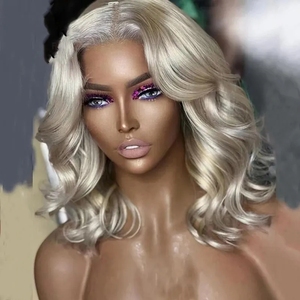 613สีบลอนด์ Pre-Plucked Natural Hairline กลาง<span class=keywords><strong>สั้น</strong></span> Bob Wig Bleach ธรรมชาติ<span class=keywords><strong>ราก</strong></span><span class=keywords><strong>ผม</strong></span> Virgin รัสเซียมนุษย์ Hair Wigs - Product Image 6