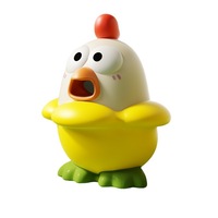 Série de jouets à pincer Poulet et Canard qui crient - Formes créatives à pincer, jouets de relaxation mignons et amusants