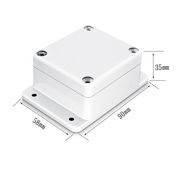 Outdoor Plastic Instrument Junction Box With Mount Flange Customization IP65 Waterproof Enclosure Pcb Power Supply Housing