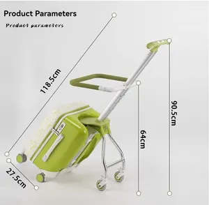 Valise à roulettes pour enfant, bagage à main enfant, valise enfant à cheval avec roues silencieuses pour les voyages - Product Image 5