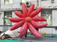 Décoration gonflable extérieure en forme de tournesol pour défilés, présentoirs commerciaux et événements festifs