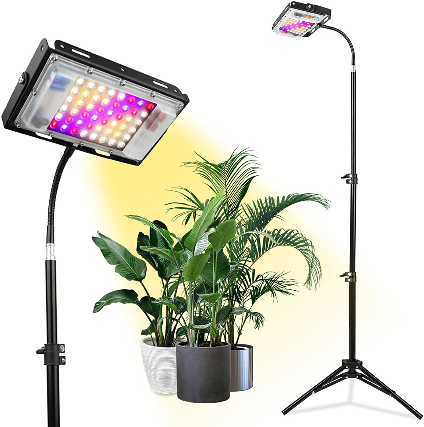 Full Spectrum 150W Plant Grow Light with Stand 7000 lx for Indoor Plants Growth