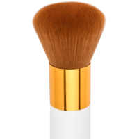 Pinceau à poudre avec manche en bois, poils synthétiques véganes, pinceau de maquillage pour poudre libre, logo personnalisé disponible en gros