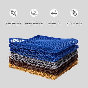 Paño de limpieza de rejilla cuadrada de microfibra vintage ecológico al <span class=keywords><strong>por</strong></span> <span class=keywords><strong>mayor</strong></span>, trapo de cocina seco, paños para el hogar para lavar platos para vidrio - Product Image 2