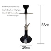 Kit Chicha France Style Pro X à Tuyau Unique avec Miroir, en Acier Inoxydable de Haute Qualité, Prêt à Expédier, Éclairage LED, Design Mini