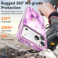 Produit tendance en gros Accessoires de téléphone électroniques 3 en 1 Coque de téléphone en marbre multicouche pour Iphone 17 Pro Max 17 Air