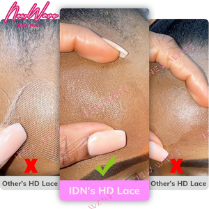 Peluca de Cabello Humano Virgen Indio con Frente de Encaje Transparente HD 13x4, Súper Suave, Liso, Natural - Product Image 6