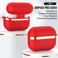 Étui pour écouteurs en silicone souple de luxe avec crochet en caoutchouc de silicone liquide coloré pour Apple Airpods Pro 2 étuis pour écouteurs
