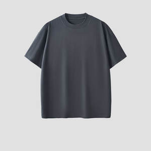 Vente en gros T-Shirt lourd oversize unisexe 305 Gsm épais 100% coton imprimé Logo épaule tombante Streetwear décontracté pour hommes - Product Image 4