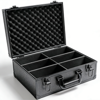 Mallette de rangement pour cartes à collectionner de sport de qualité supérieure de couleur noire de luxe à 6 fentes pour cartes à collectionner OEM ODM