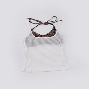 <b>Sheer</b> Low Cut Camisole Leopard Print <b>Bralette</b> Two-Piece Set – See Through Cami Top with Matching Outer - Product Image 2